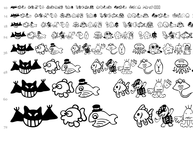Sakabe Animal 02 font waterfall