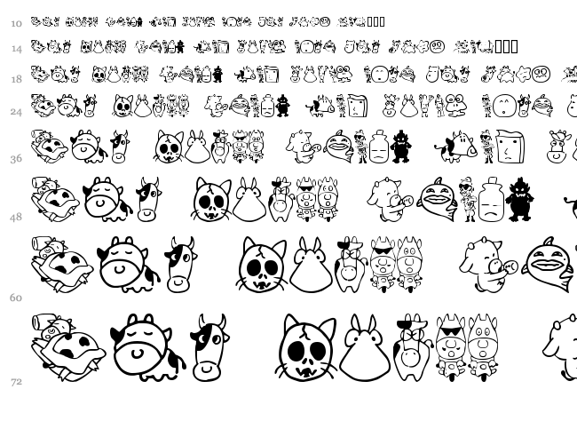 Sakabe Animal 03 font waterfall