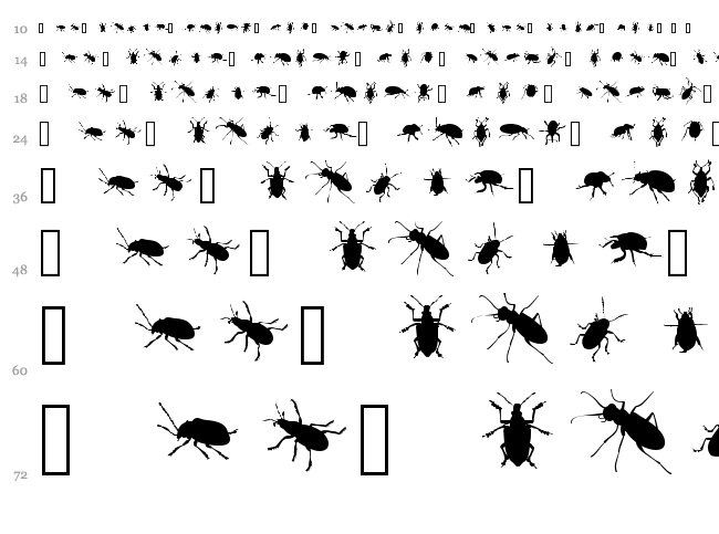 The Beetles font waterfall