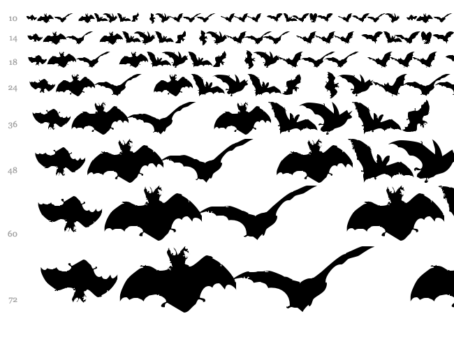 Vampyr Bats font waterfall