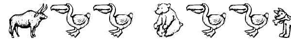 Zoo Woodcuts M font preview