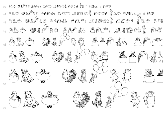 Zooland font waterfall