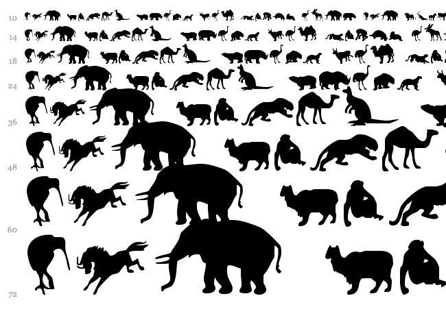 Zoologic font waterfall