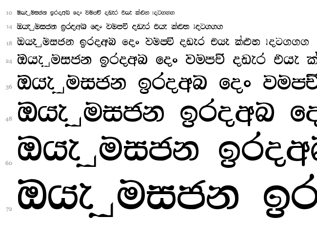 AA-Hansika font waterfall