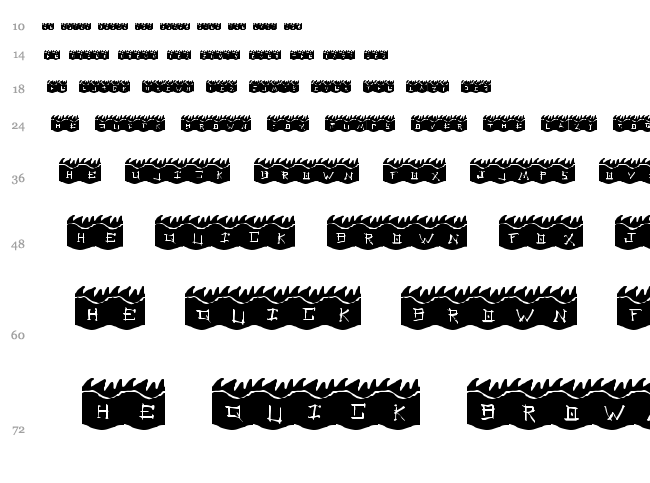 Dragoon font waterfall