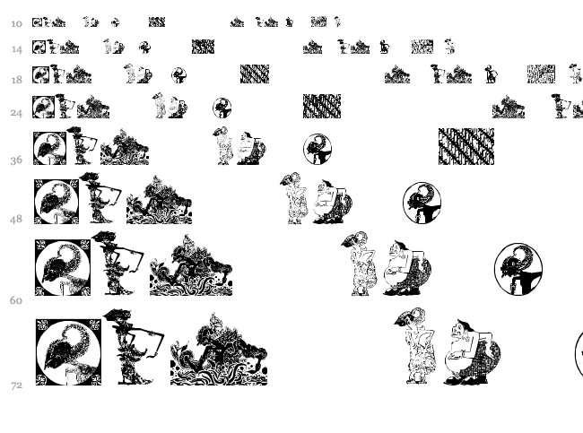 Indonesian Arts Culture font waterfall