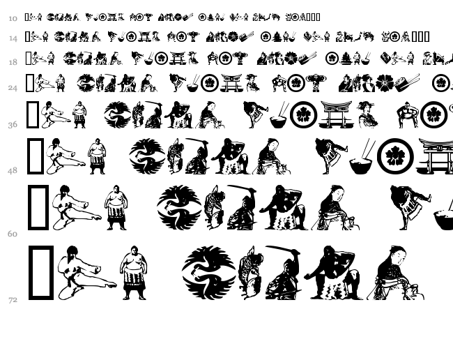 Japanapush font waterfall