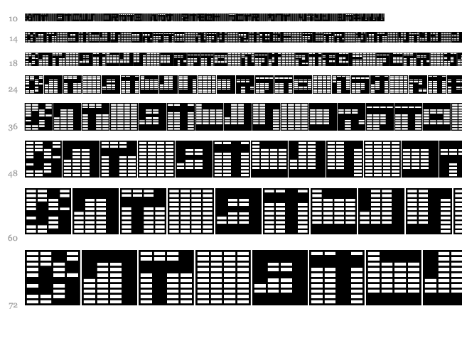 Katakana, block font waterfall