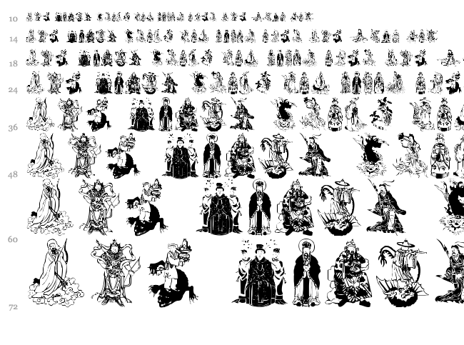 Mythos China font waterfall