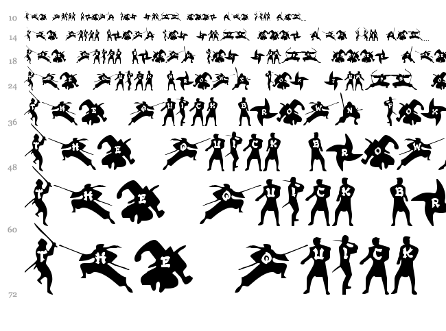 Ninjas font waterfall