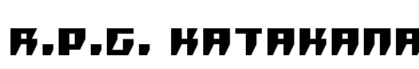 R.P.G. Katakana font