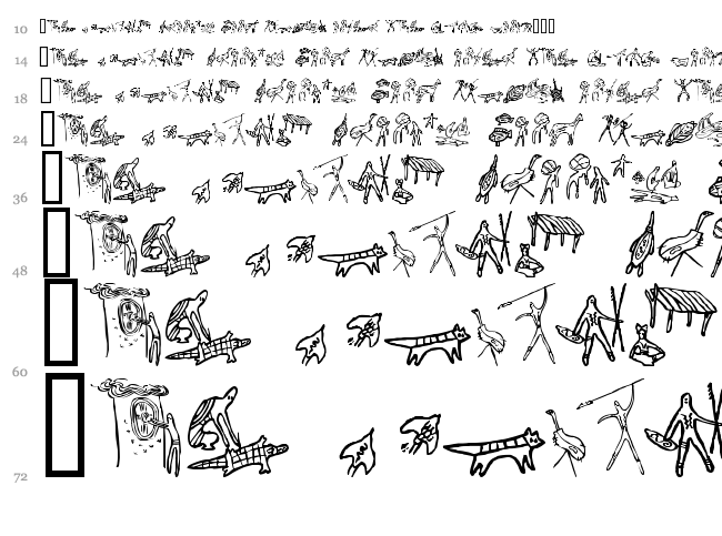 Aboriginebats 1 + 2 font waterfall