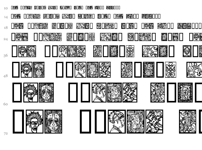 African Design font waterfall