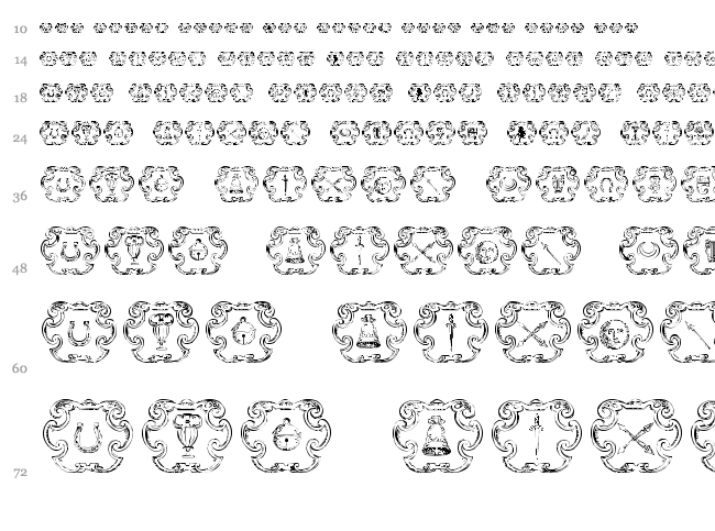 Armorial font waterfall