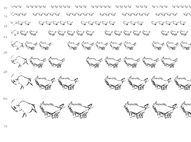 CaveArt font waterfall