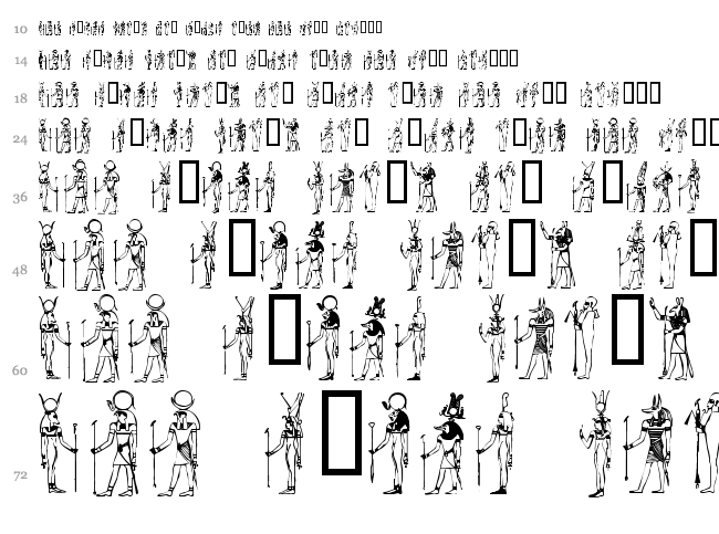 Deities font waterfall