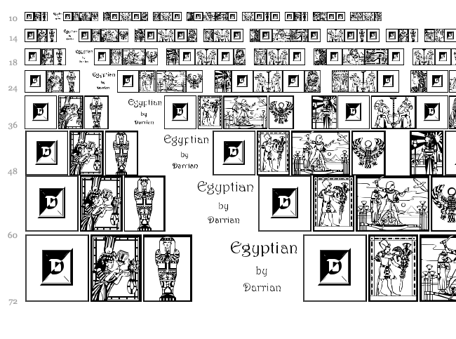 Egyptian font waterfall