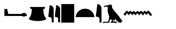 Egyptian Hieroglyphs Silhouette font