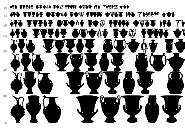 Greek Art font waterfall