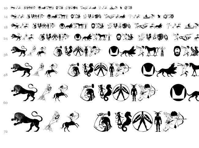 Mythical & Hoplite Noogies font waterfall