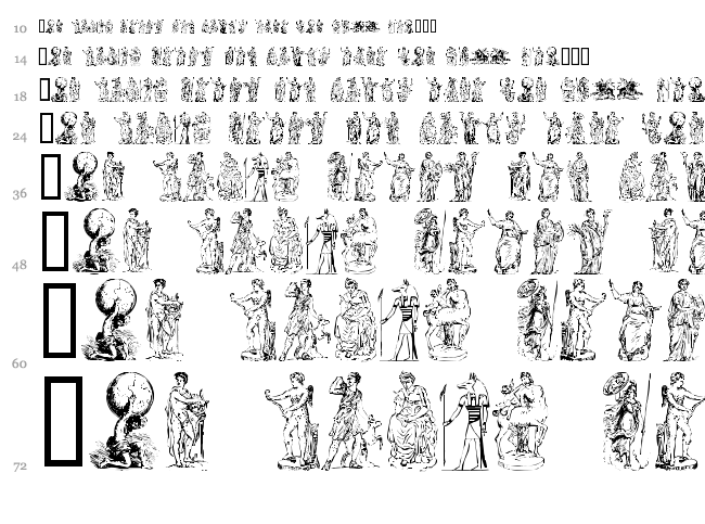 Mythology One font waterfall