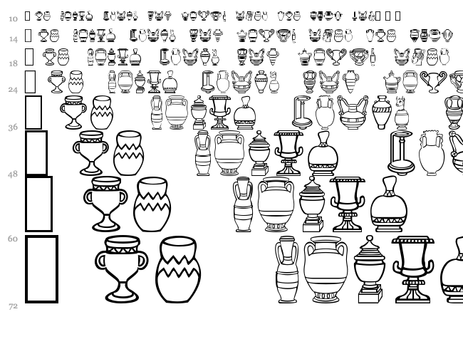 Pretty Pottery font waterfall