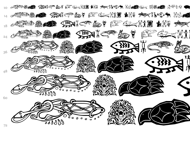 Tribalistica Figures font waterfall