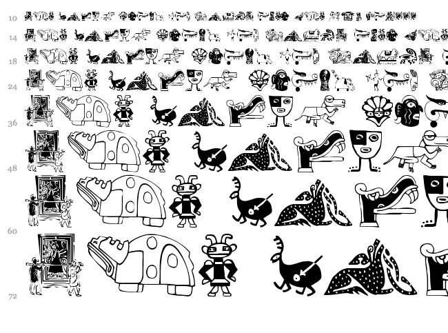 Tribalistica Figures font waterfall