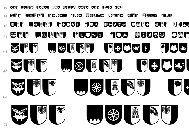 Wappen font waterfall