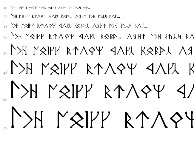 Angerthas Moria font waterfall