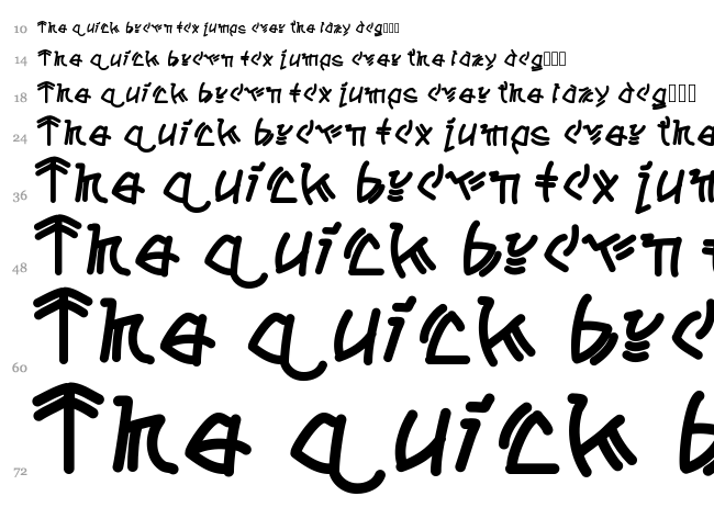 A Tribe of Aclems font waterfall