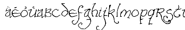 Bilbo Hand font
