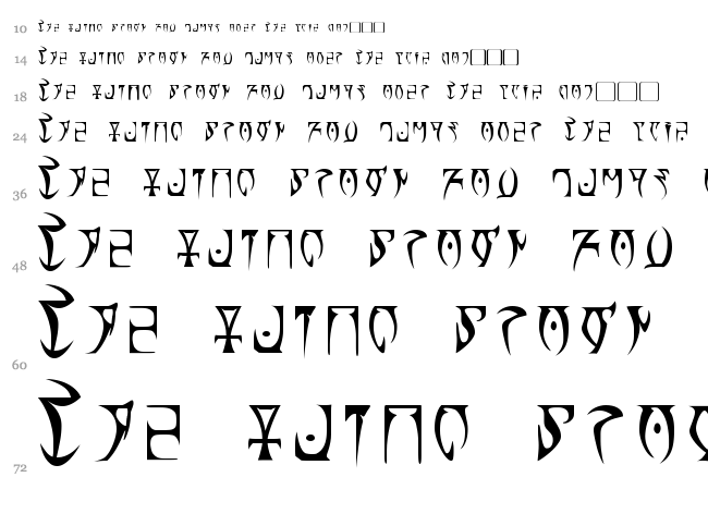 Daedra font waterfall