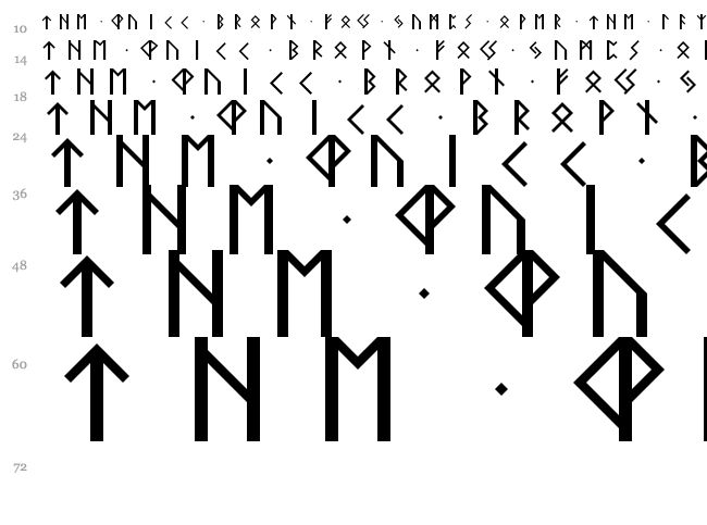 Elder Futhark 2 font waterfall