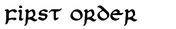 First Order font preview
