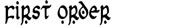 First Order font preview