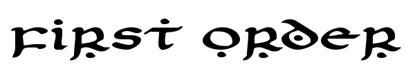 First Order font preview