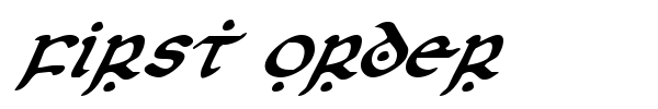 First Order font preview