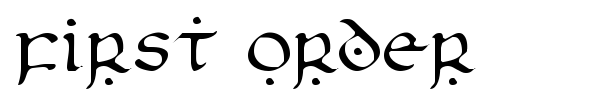 First Order font preview