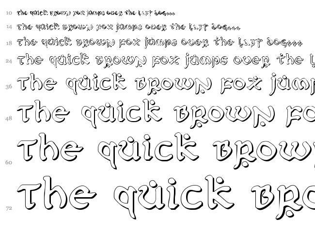 First Order font waterfall