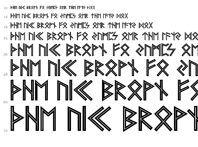 Futhark AOE font waterfall