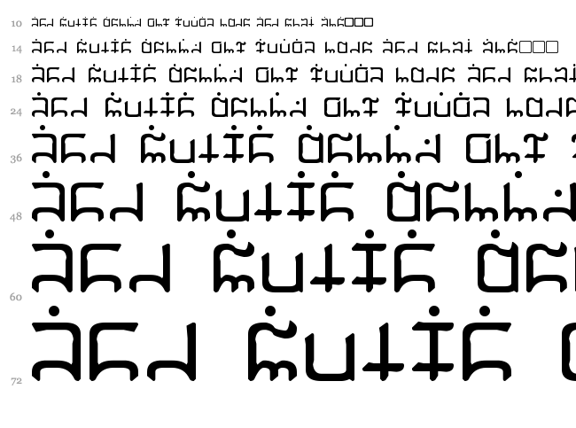Gargish font waterfall