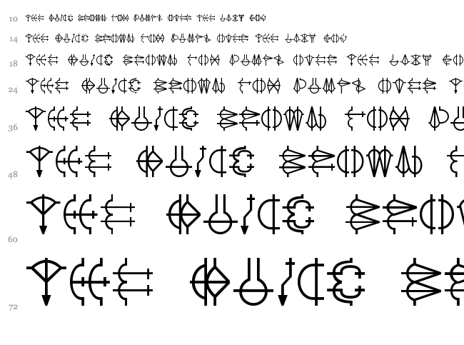 Grace of Etro font waterfall
