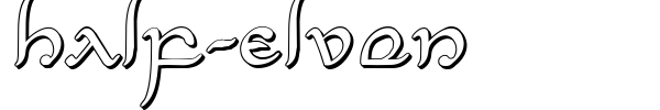 Half-Elven font preview