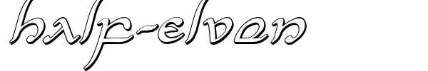 Half-Elven font preview
