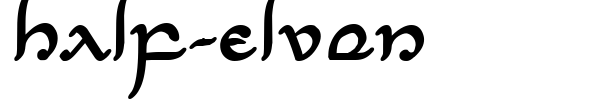 Half-Elven font preview