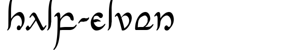 Half-Elven font preview