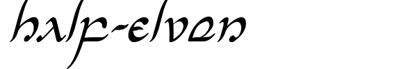 Half-Elven font preview