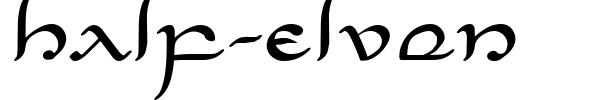 Half-Elven font preview