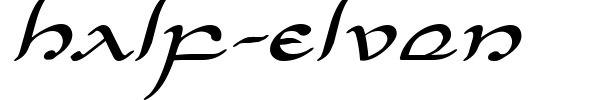 Half-Elven font preview